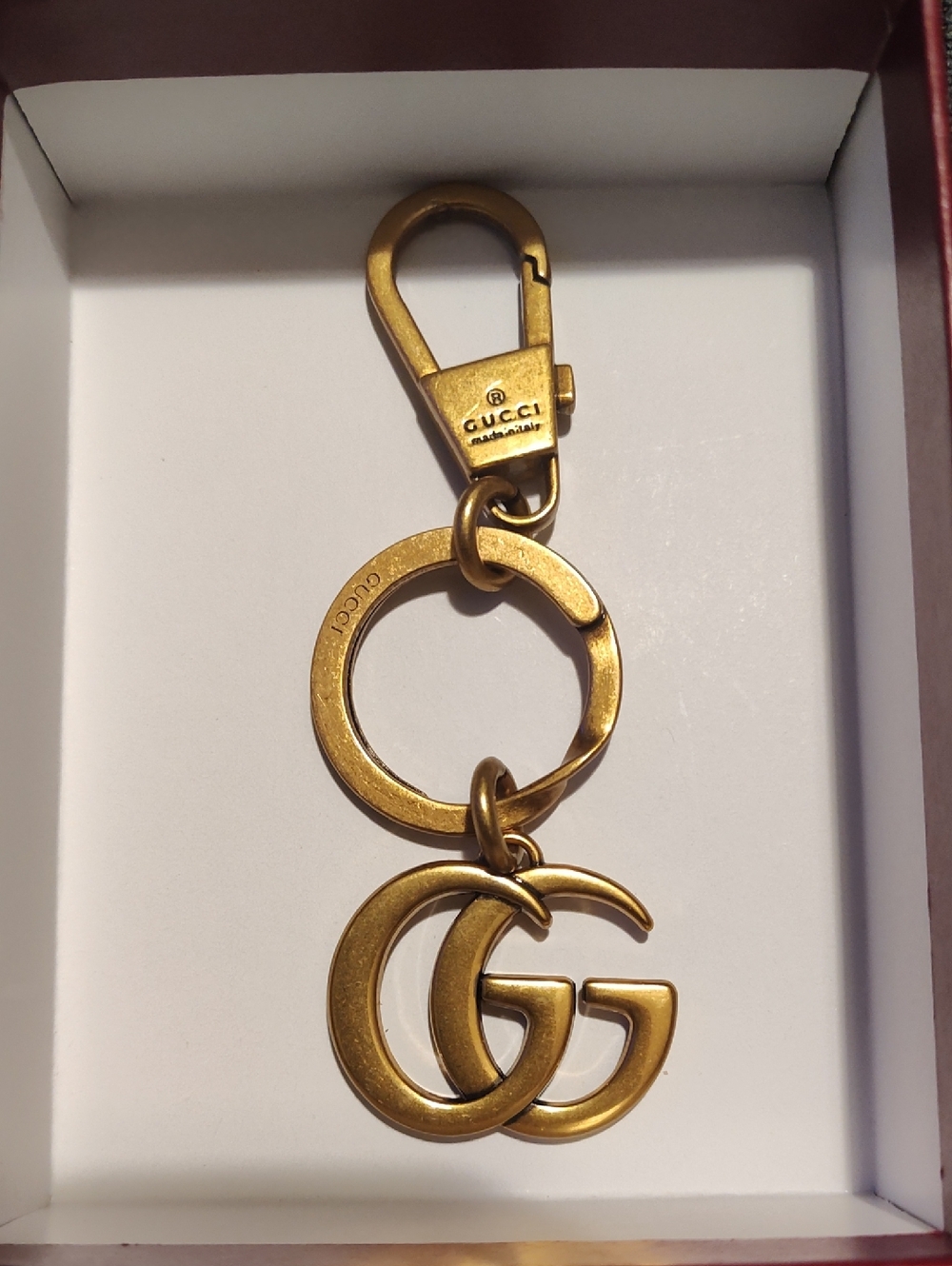 Authentic Gucci Gold Double G Logo Key & BagCharm Without Dust bag & Box
